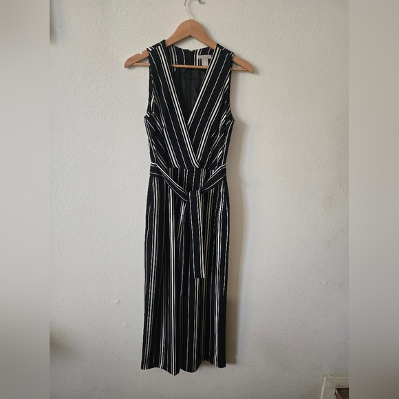 H&M Pants - H&M Black and White Striped Jumpsuit, Size 6